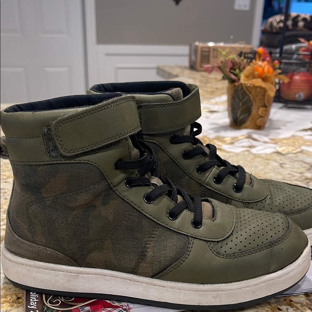 Green Camouflage Kids Shoes